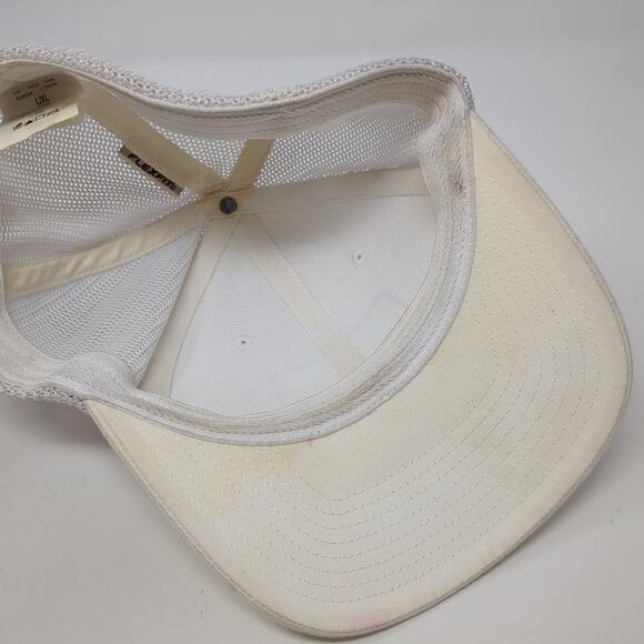 PFG Fitted Mesh Back Trucker Hat White XL Vent Holes Outdoor Columbia - Picture 7 of 9